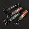 LJUL4 Car Styling Keychain Leather Key Chain Key Rings For Octavia 2 3 Superb Rapid Kodiaq Fabia Roomster Auto Accessories