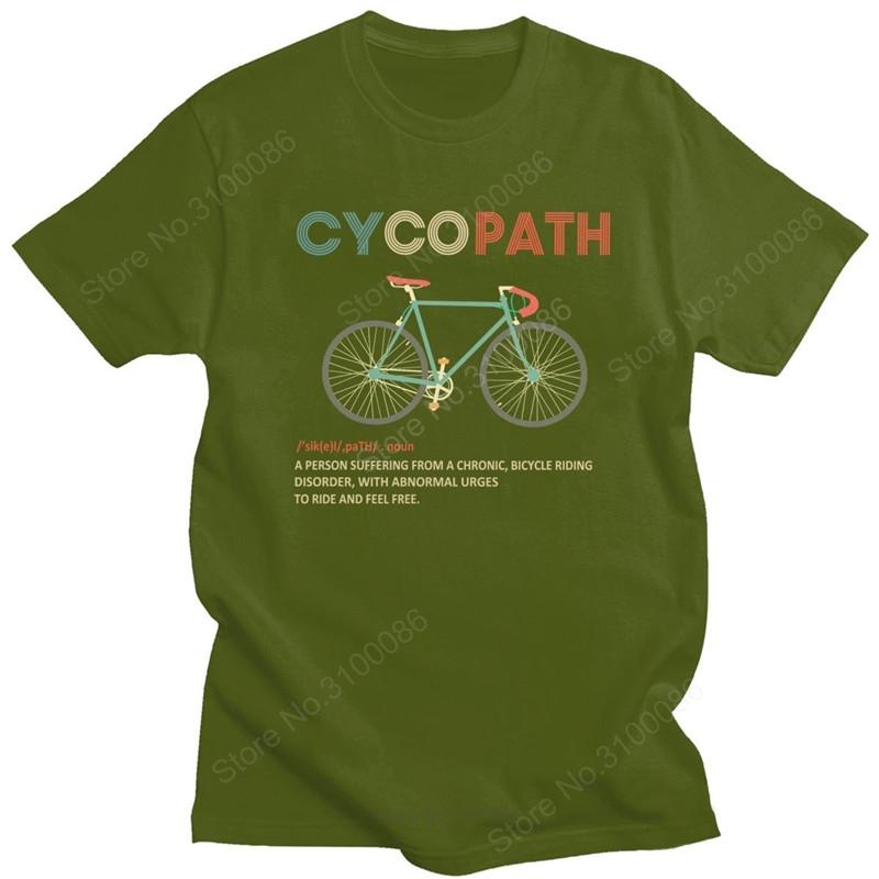 Vintage Tshirt Unisex Cycopath Funny Cycling For Cyclists And Bikers TShirt Streetwear MTB Tees Shirt Short Sleeved Cotton T Shirt