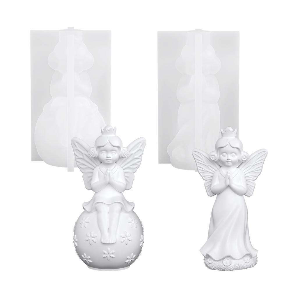 DIY Butterfly Girl Figurine Epoxy Resin Mold for Home Decor, Plaster Figurines, Candle Silicone Mold, Creative Gift