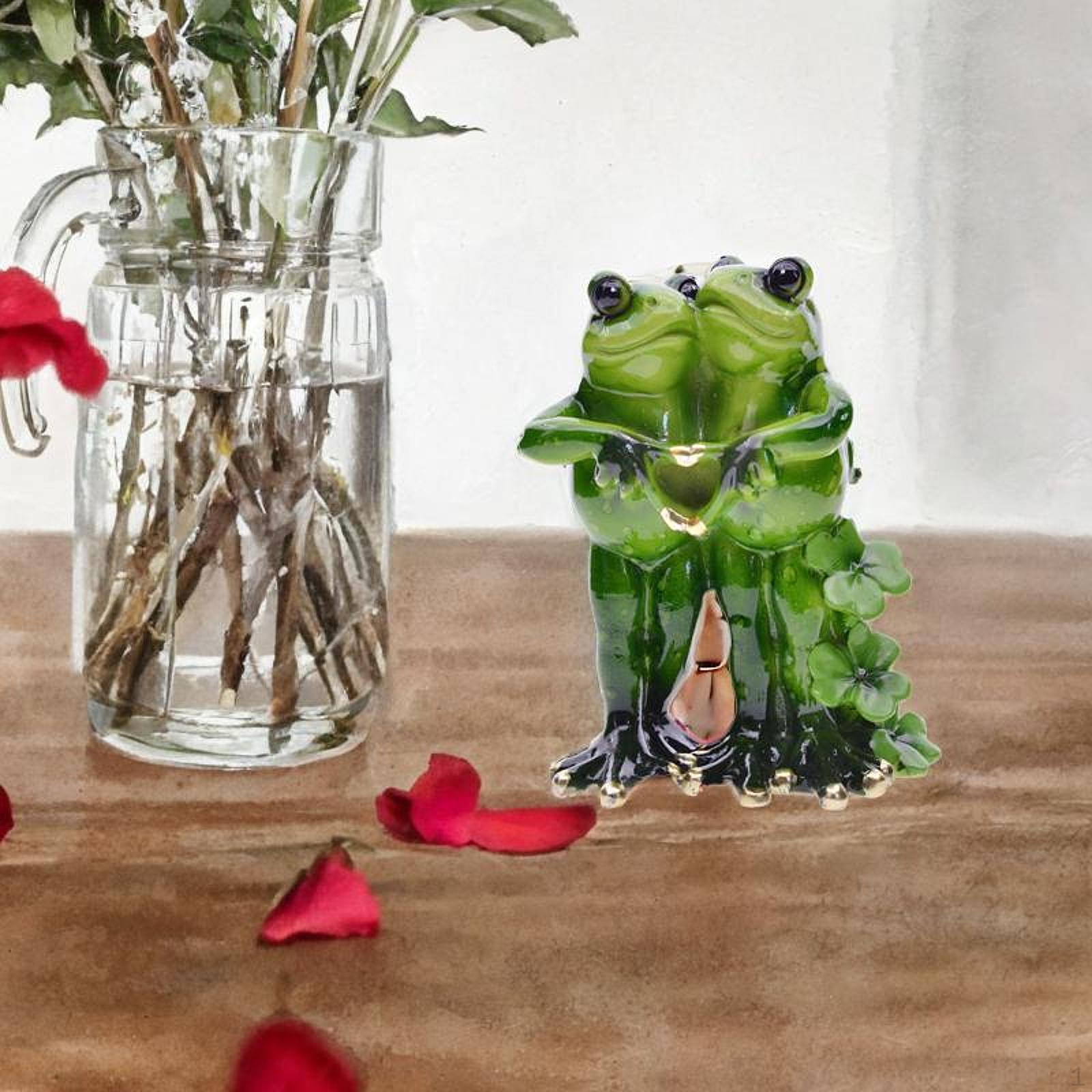 

Пара лягушек статуэтка украшение украшения влюбленные универсальные подарки на день святого валентина статуэтка Heart Shape on Chest