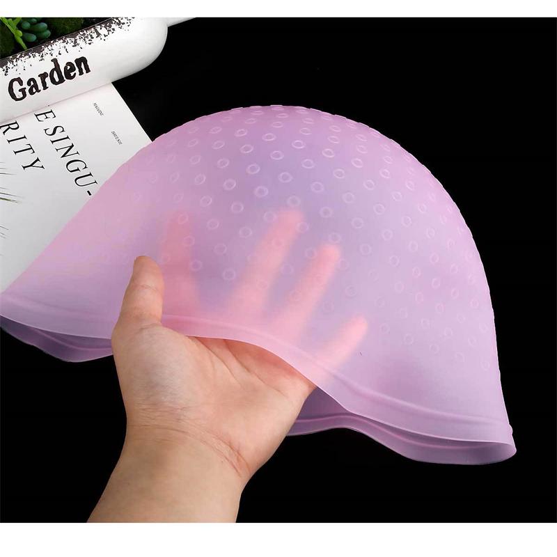 Touca de Silicone para Coloração de Cabelo Agulha de Gancho Profissional Tintura de Cor Mechas Reutilizável Conjunto Ferramentas para Descoloração Congelada Salão de Beleza