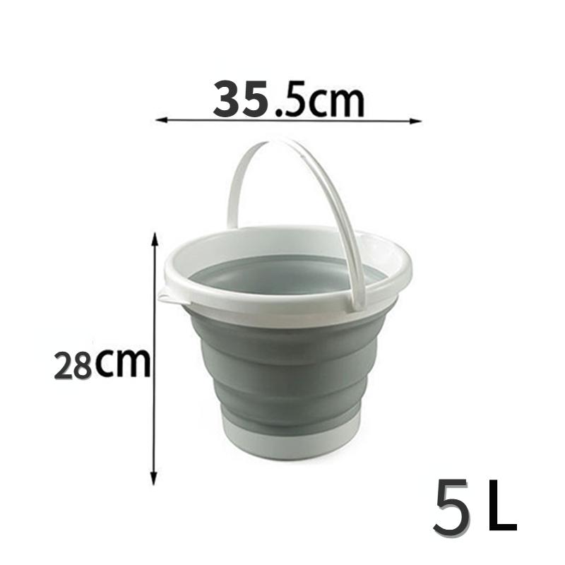 

5 л складное ведро портативное складное ведро силиконовое ведро для мытья автомобиля на открытом воздухе рыболовное туристическое походное ведро для хранения вещей в домашних условиях серый