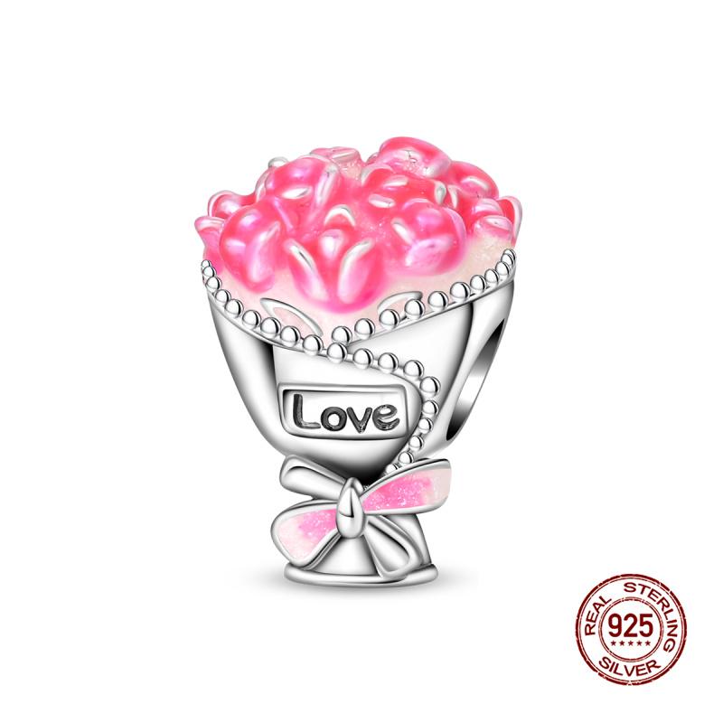 Charms Copper Rose Series Charms Beads Fits 3Mm Original Bracelet Necklace Womens Diy Fine Jewelry Gifts Making