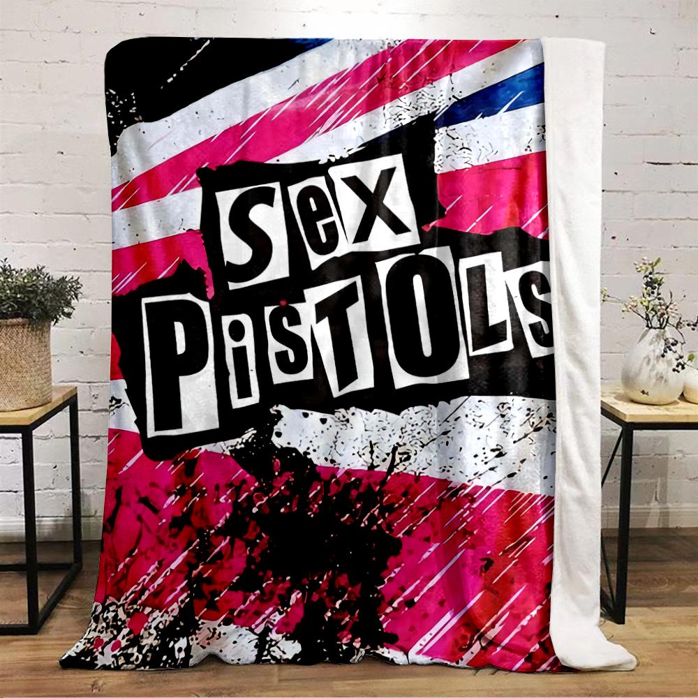 Sex Pistols Punk Rock Artwork Blanket Flannel blanket for bedroom, living room, sofa, and nap sofas.