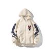 Men's Youth Lamb Plush Jacket - Warm, Thick, Hooded Cotton Coat for Teens and Students.