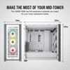 Boîtier PC - CORSAIR - CC-9011213-WW - ATX iCUE 5000X RGB - Moyen-tour intelligent en verre trempé - Blanc