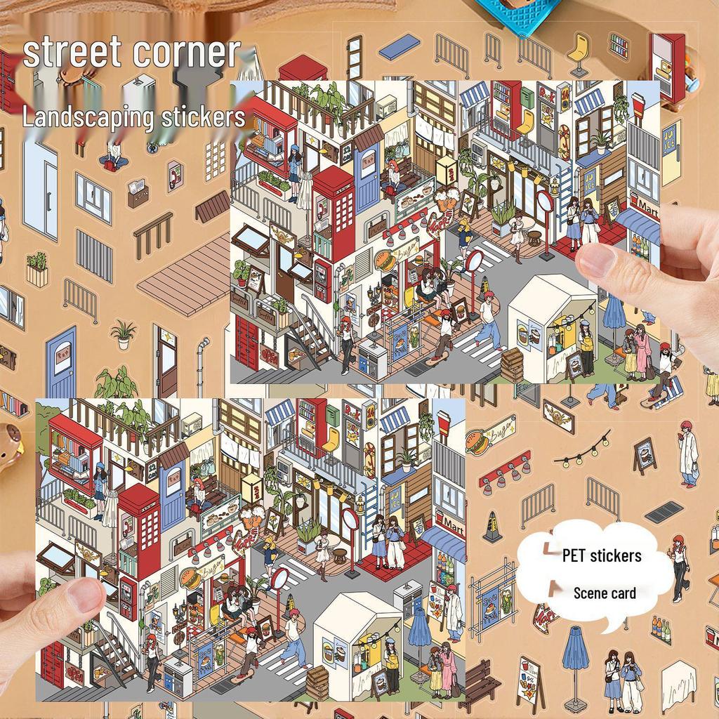 3D Large-Scale Scenery Sticker: DIY Visual Stacking Miniature Scene, No Cutting Needed