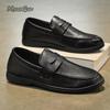 Herbst Neue Herren Leder Freizeitschuhe Weiches PU Herren Slipper Leicht Bequeme Fahr-Loafer Zapatillas Hombre Größe 46