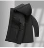 Men's Detachable Hooded Cotton Coat for Business Casual Dads