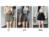 Women's High-Waist Black Loose Straight-Leg A-Line Suit Shorts - Korean Style, Spring/Summer Casual Wear