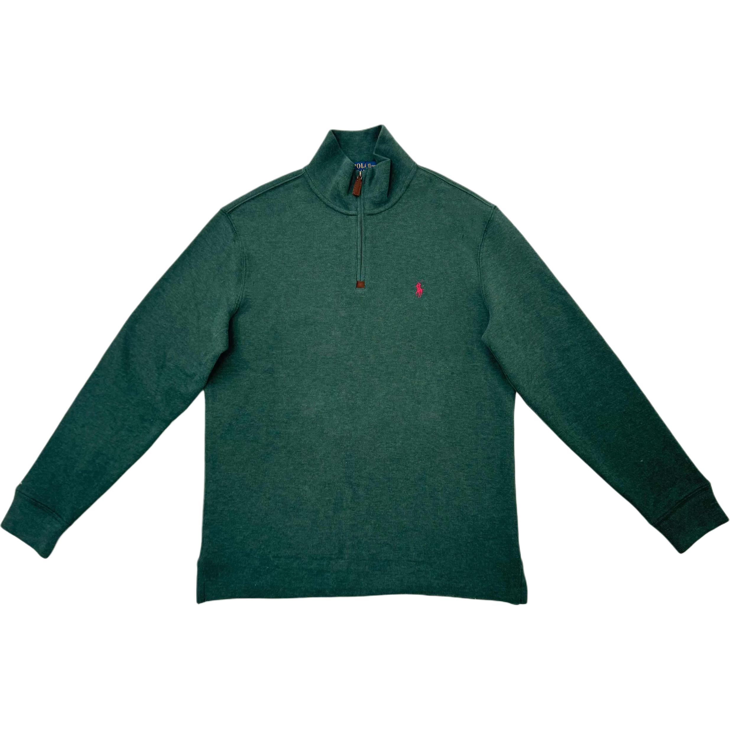 Polo Ralph Lauren Свитшот мужской с вышитым логотипом, воротником-стойкой, молнией на половину длины, длинным рукавом 710635035-060 M