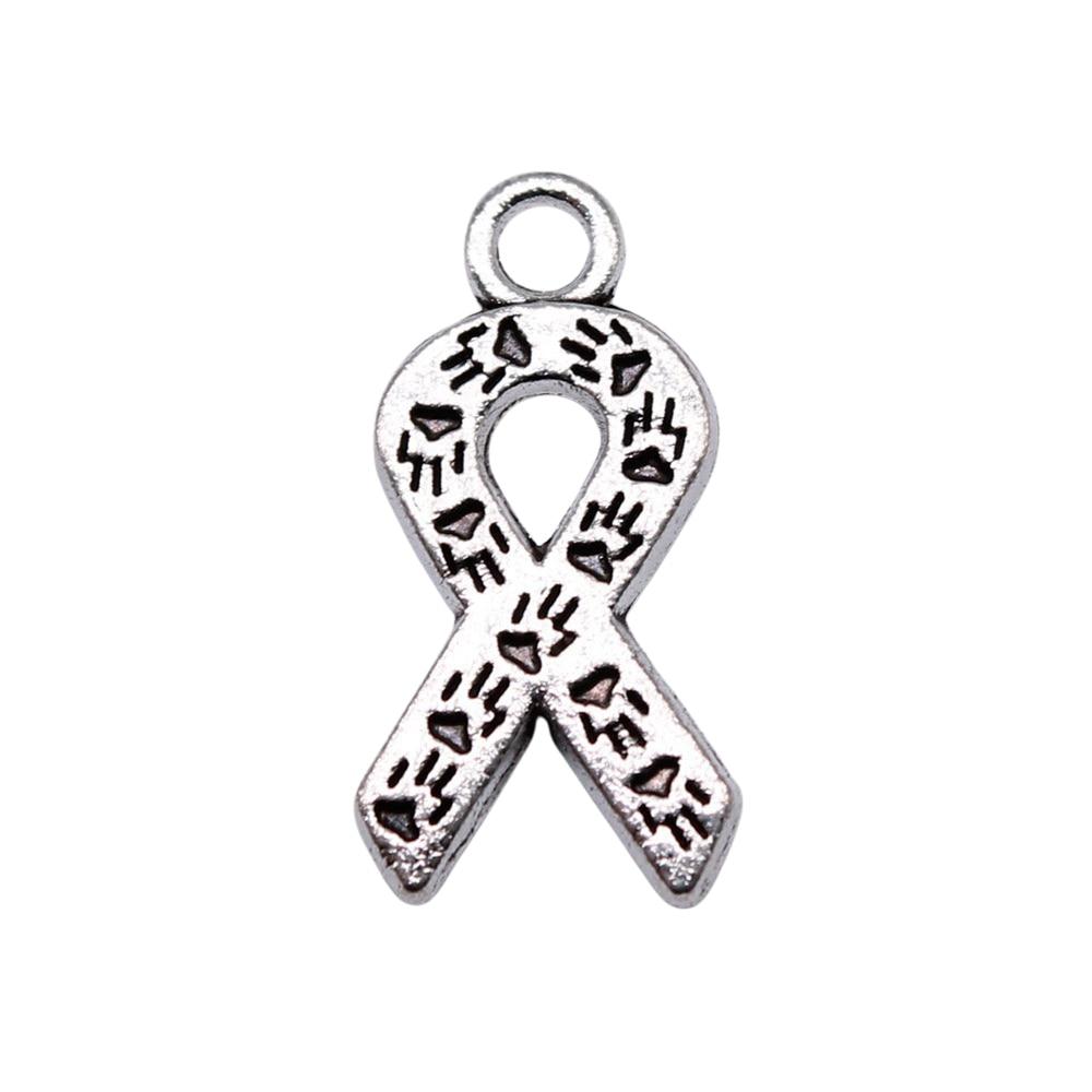 

20шт Лента Шармы Шармы Античное серебро Цвет Цинковый сплав 20X10mm