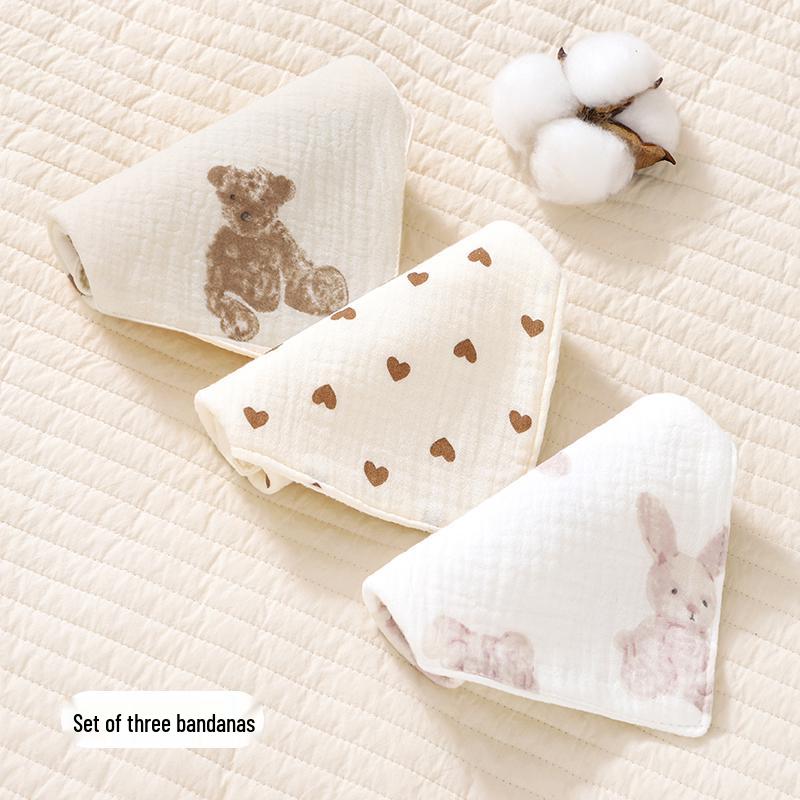 Super Soft Pure Cotton Baby Drool Bibs, Washcloths, and Newborn Gauze Towels