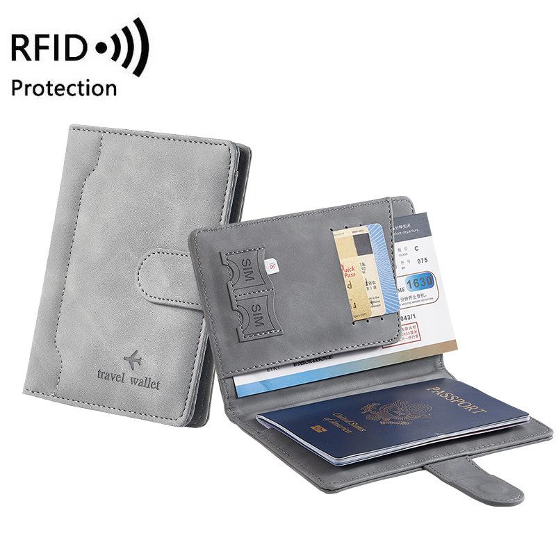 RFID Passport Cover Case Passport Holder Multifunctional Passport Wallet ID Credit Card Holder Travel Wallet Travel Accessories