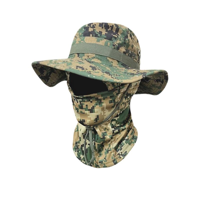 UV-Schutz Breitkrempiger Hut Herren Sonnenschutz Boonie-Kappe Outdoor Wandern Camping Anglerhut Sonnenhut Fischerhut