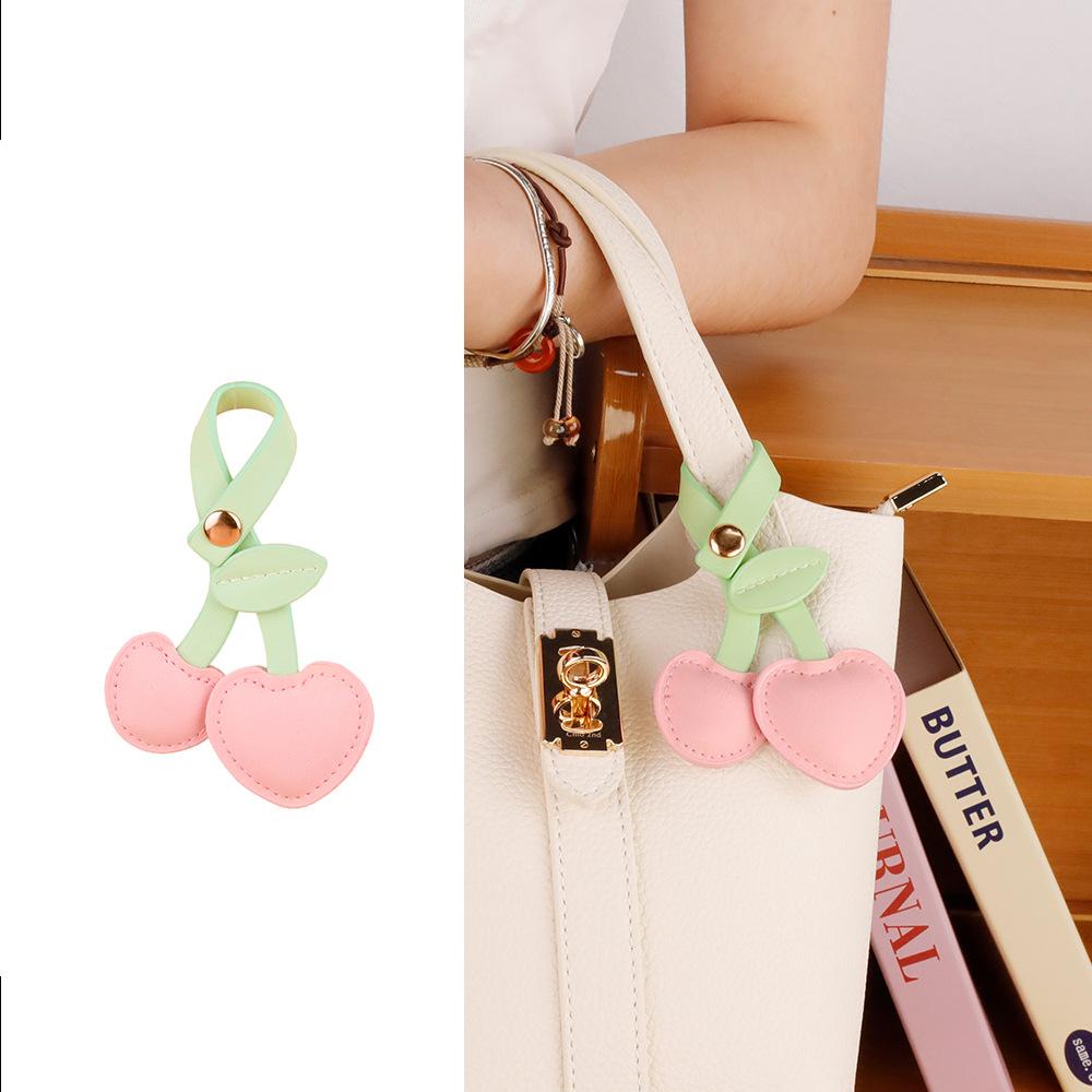 

Украшение для сумки Милое Персиковое Сердце Вишня Фрукт Вишня Автомобиль искусственная кожа Красный Розовый Любовь Универсальная Подвеска для сумки Брелоки для женщин розовый