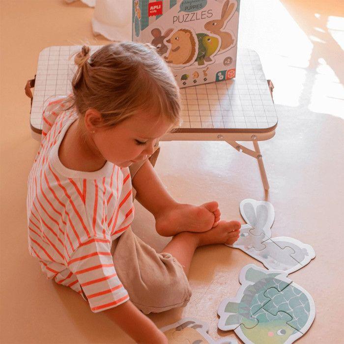 Puzzle - Enfant - 12 pièces - Les bébés animaux - Apli kids
