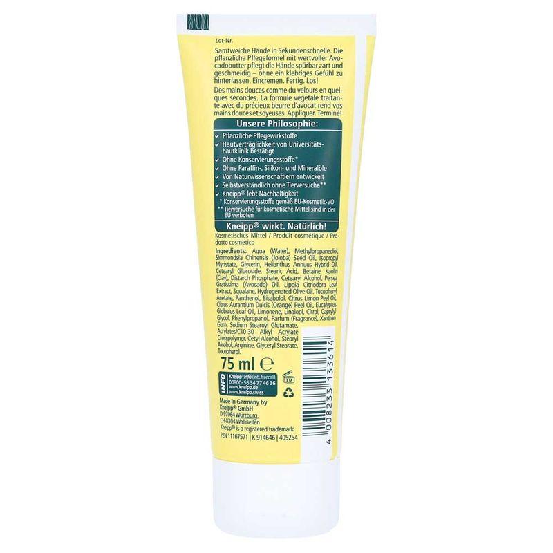Kneipp Lemon & Avocado Hand Cream 75ml