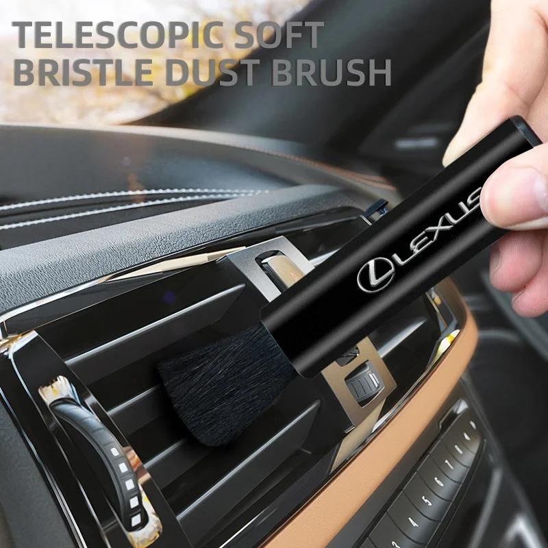 ABS Air Outlet Retractable Brush Car Conditioning Cleaning Brush Interior Dust-removing Tool Auto Accessories