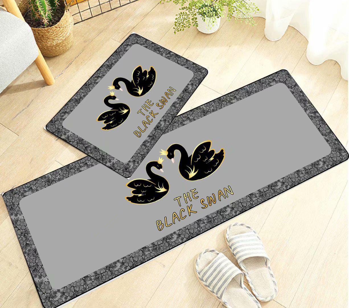 

Современные прямоугольные коврики для кухни и ванной комнаты - нескользящие, моющиеся, впитывающие коврики 50x80+50x160cm