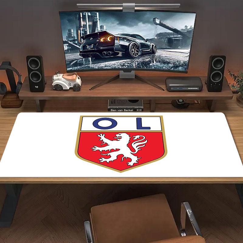 Olympique Lyonnais Football Team Mouse Pad, Large Gaming Desk Mat, Non-slip XXL Mousepad for Laptop & Tablet, Mini PC Playmat with Stitched Edges