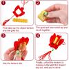 Waline 36-Piece Chinese New Year Decorations: Red Hanging Ornaments, Lucky Fu Pendants for Home, Office, Car, Trees & Spring Festival (6 Designs)