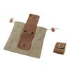 Collapsible Canvas Storage Bag PU Leather Outdoor Foraging Bag Garden Picking Pouch  Tool Storage