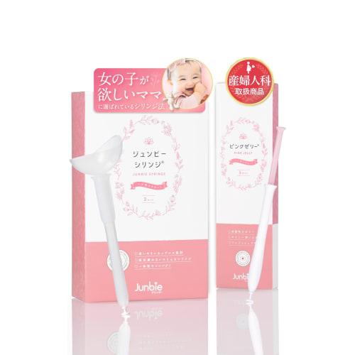 

[Girls 2-Piece Set] Syringe Method + Pink Jelly | Fertility Kit, Operated by Obstetricians and Gynecologists, Patented | 3-Serving Set (3 Junbee Syri
