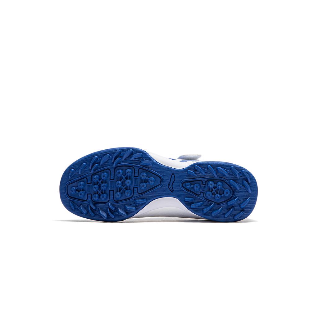 Li Ning Comfortable Versatile Low-Top Kids Football Shoes Kids Footwear White Blue YKGU008-11