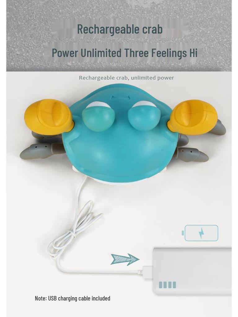 Gesture-Controlled Luminous Crawling Crab Toy with Music