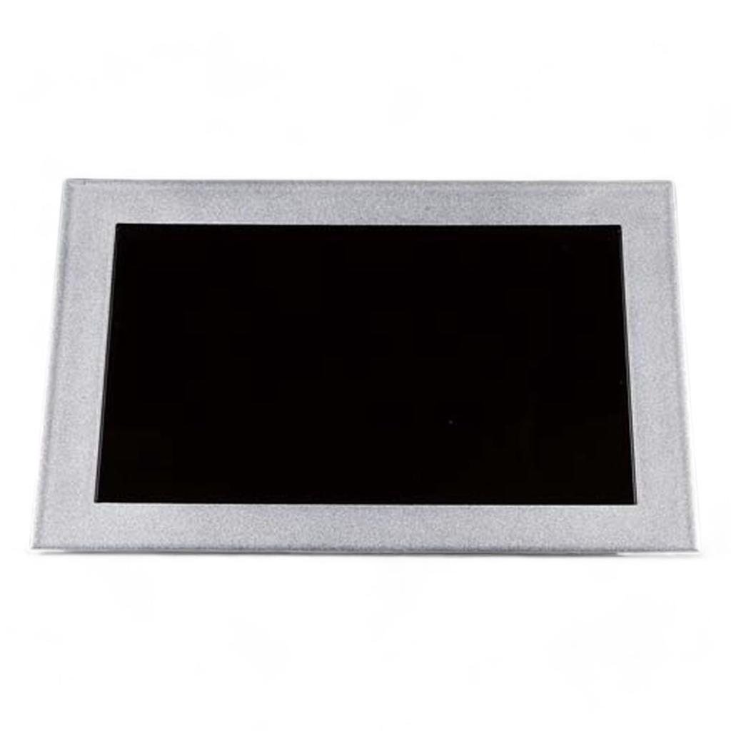 42cm Long Kaiseki Stovetop Tray Silver with Black Lacquerware Made In Japan J-kitchens (Tray) Interior, (ABS Resin),