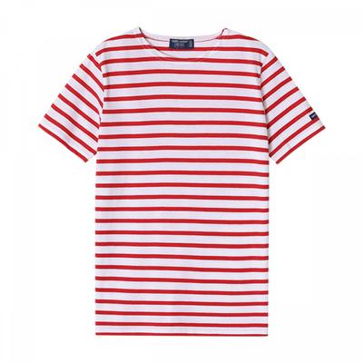 SainT James Kinder Kurzarm T-Shirt Modern sTripe 2068 Neige Tulipe