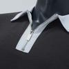 Men's Fashion Zipper Stitched T-Shirt Long Sleeve Lapel Pullover Top Blouse