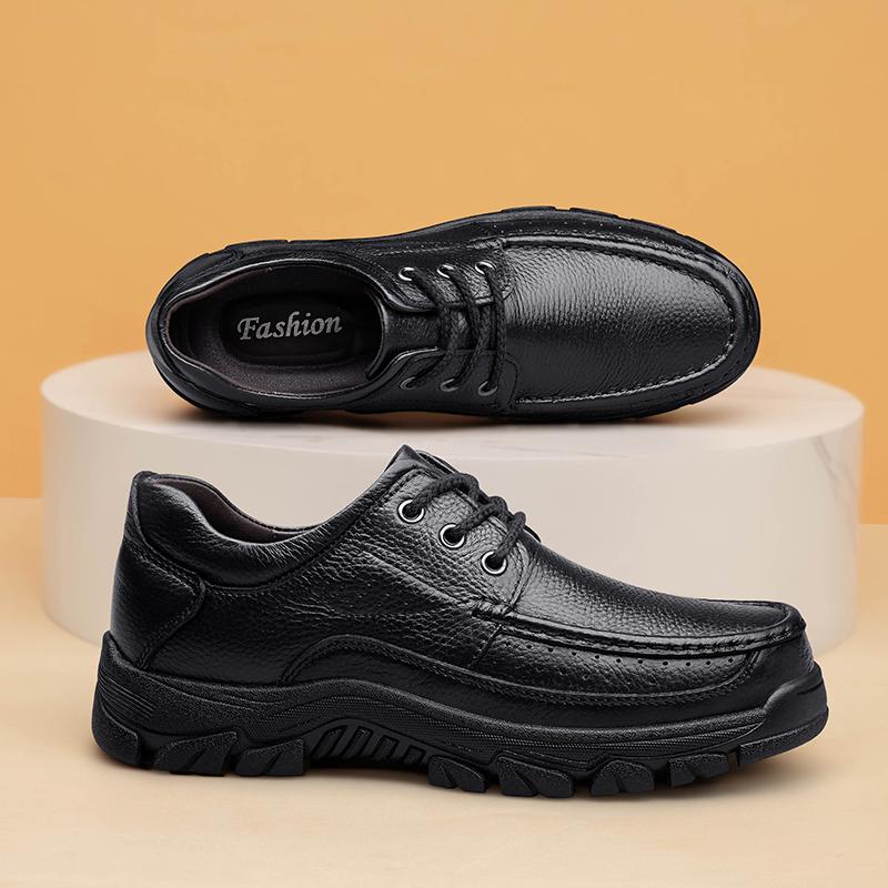Fashion Slip Resistent Luxury Man Leisure Hiking Shoes Genuine Leather Male Outdoor Shoes Fashion Driving Shoes Comfy Business Footwear