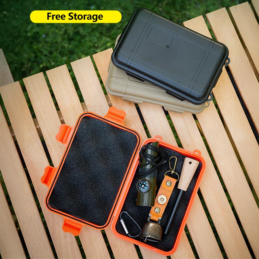 Velikost S/L/XL Venkovní Plastová Vodotěsná Uzavřená Survival Box Kontejner EDC Box na Nářadí Kempingová Cestovní Úložná Box Taška na Rybářské Potřeby