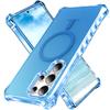 For Samsung Galaxy S24 Ultra Magnetic Case Small Wavy Edge PC + TPU Phone Cover