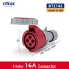 Second Gen IP67 Industrial Aviation Socket Connector 16A/32A, 3-Core/4-Core/5-Core, Non-Explosion-Proof