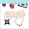 Naruto Schmuck Kollektion ABS Kunststoff Ring und Halsketten Set Ideal für Anime Fans Charaktere)