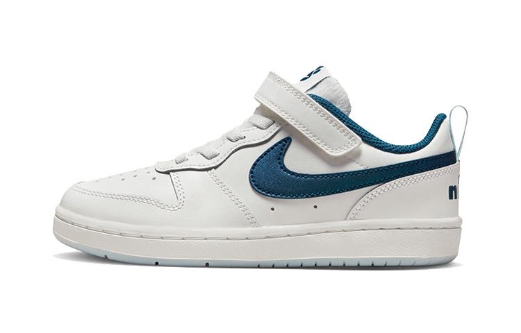 

Nike Court Borough Collection Low 2 Se Comfortable Low top Skateboard Shoes White Blue Kids DQ5980-100 28