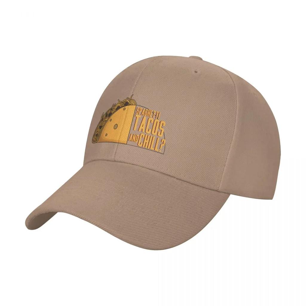Tacos and Chill Baseball Cap Foam Party Hat Trucker Streetwear Womens Golf Clothing Mens