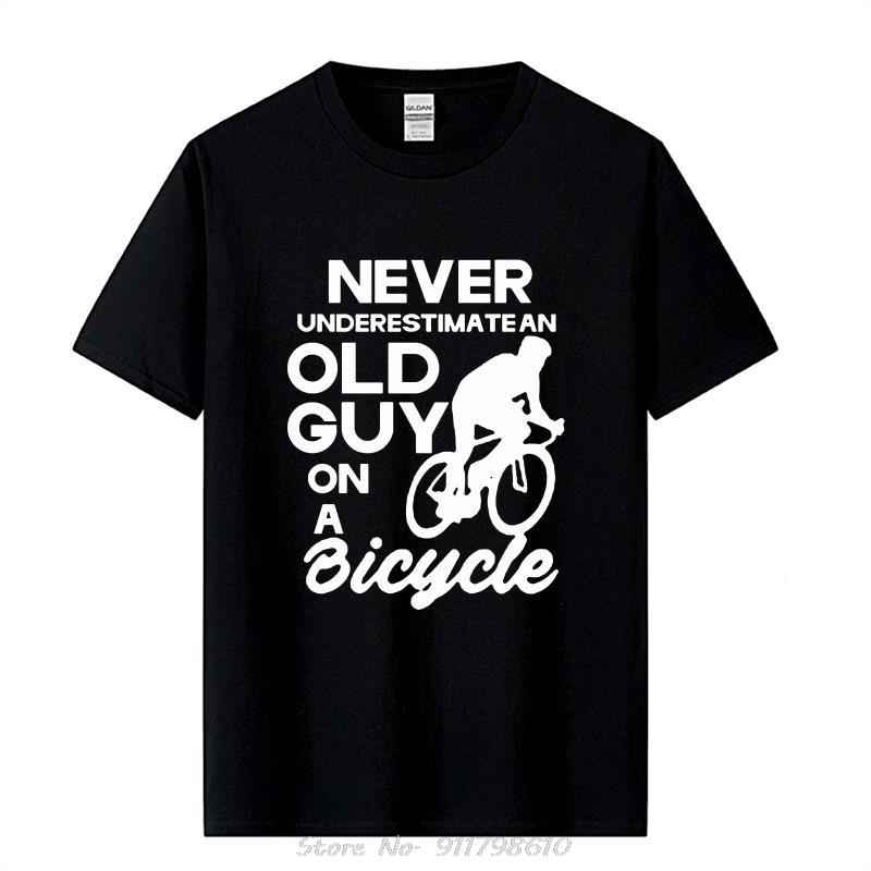 Never Underestimate Old Guy T Shirt Cycling Bike Cyclist Mens Gift Idea Cool Casual Pride T-shirt Colors Fashion Fitness T-shirt