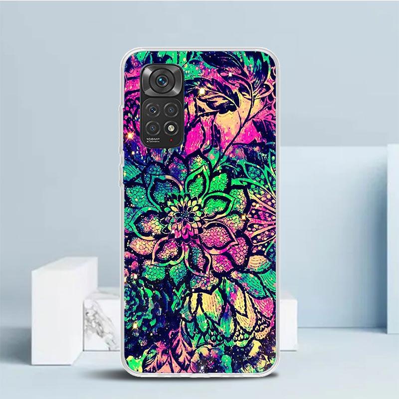 Mandala Sunflower Mandala Phone Case For Xiaomi Redmi Note 15 14 14S 13 12S 12 Pro Plus 11S 11 11T 11E 10S 10 + Soft TPU Back Co