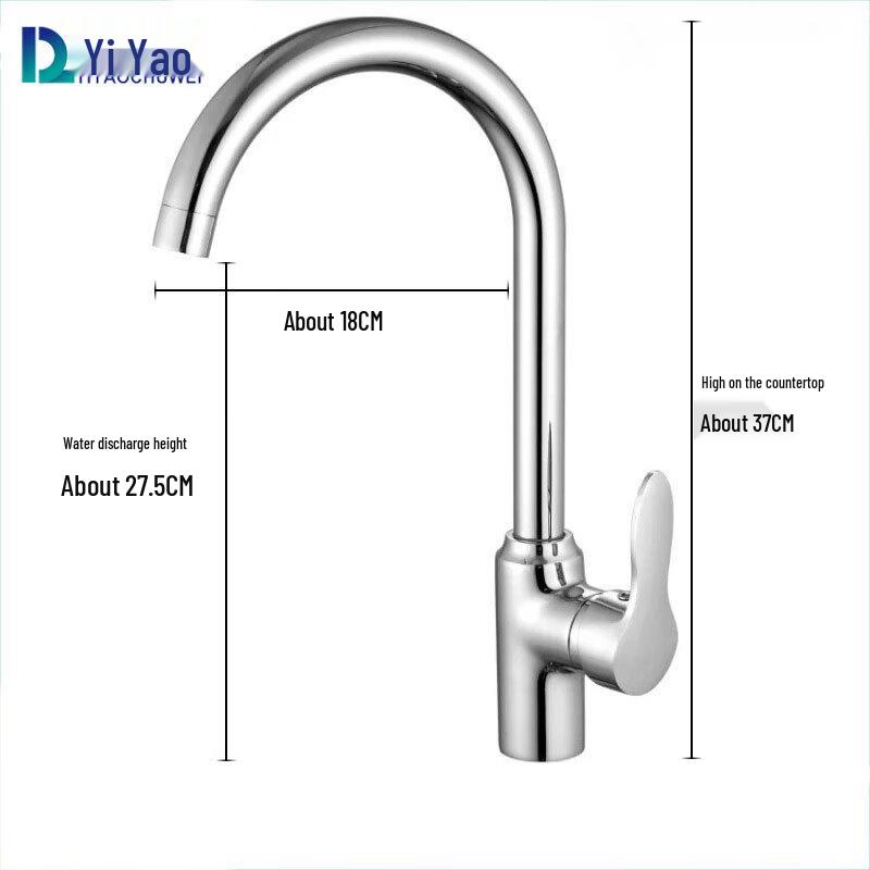Yiyao Wall-Mounted Brass Hot and Cold Kitchen Faucet