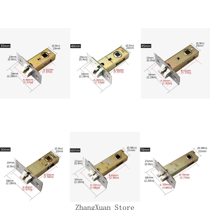 3XUF Sturdy Metal Tubulars Mortice Latches Portable Accessory for Internal Door