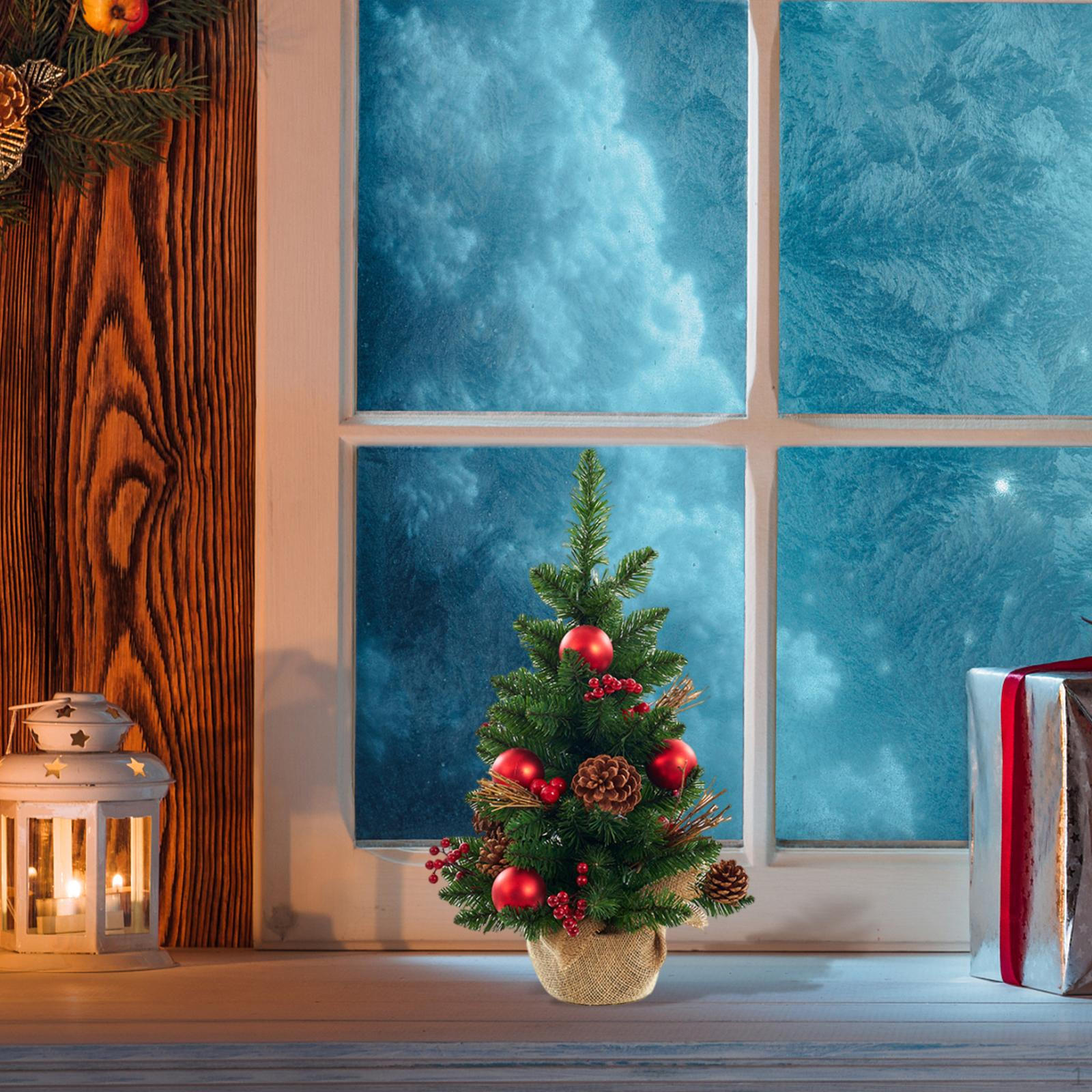 

Праздничный декор для мини-елочки с ягодами и шишками 14cmx14cmx30cm