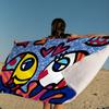 Britto Kunst Dekoratives Mikrofaser Strandtuch Saugfähig Schnelltrocknend Weich Yoga Schwimmen Resort Bergsteigen Handtuch