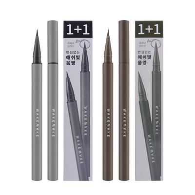 Wake Make Real Ash Pinsel Eyeliner 1+1 Spezial, Nr. 2 Aschbraun, 2 Stk.