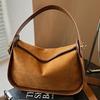 Retro Deerskin Fleece Bag Women's Autumn New Casual Simple Shoulder Messenger Bag Niche Matte Bowling Bag
