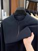 Men's Stand Collar Half-Zip Hoodie - Casual Autumn/Winter Long Sleeve Base Layer