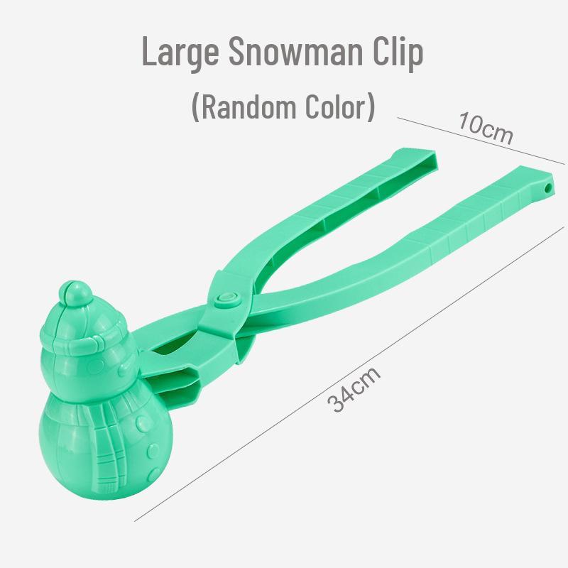 Kids Snowball Clip Set: Duck & Heart Molds for Winter Fun Random Color